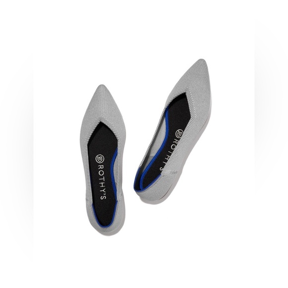 NWOT Rothy's The Point Ballet Flat Shoes Flax Birdseye Women's Size 7 - Picture 2 of 11